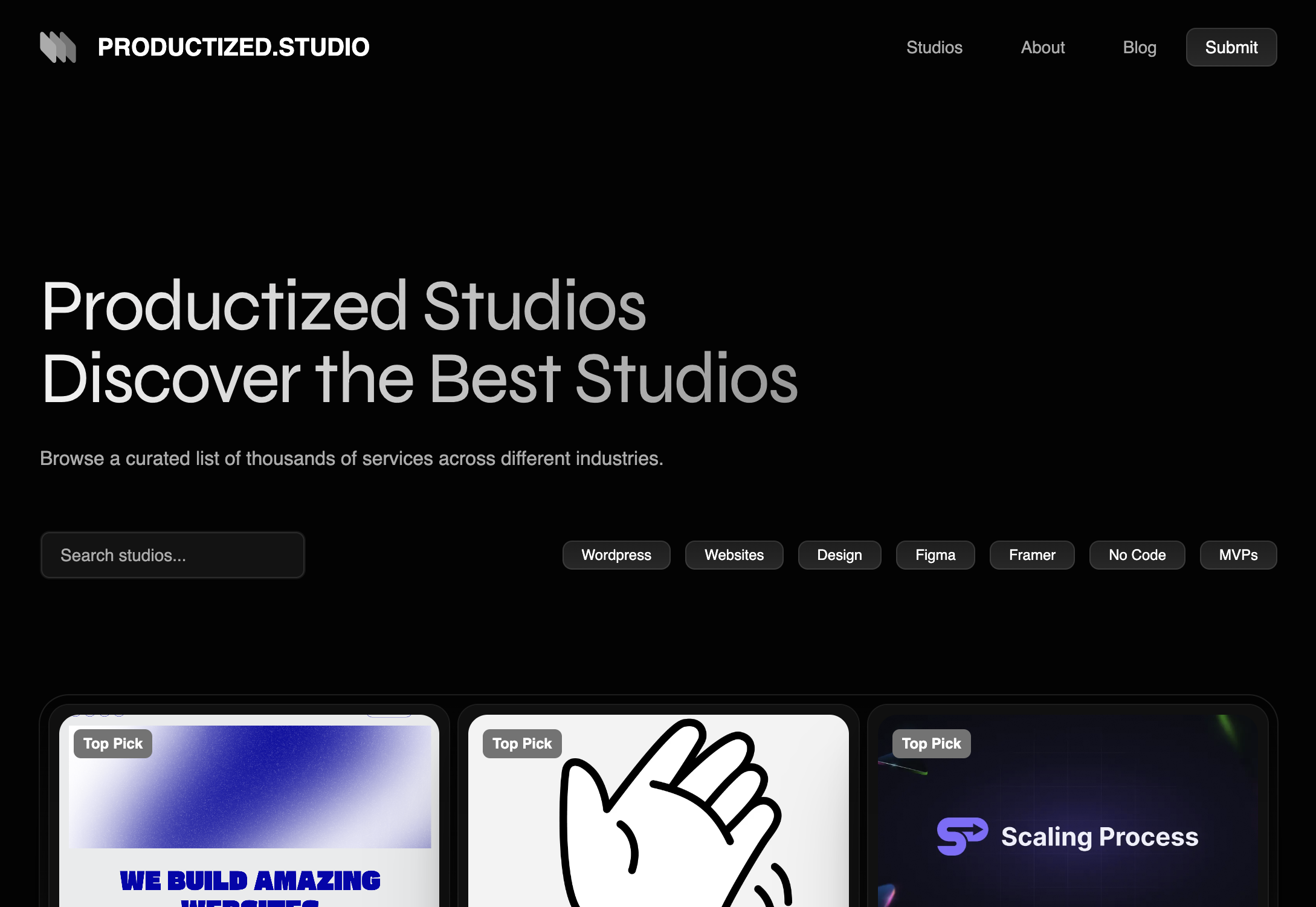 Productized.Studio - Directory of Services