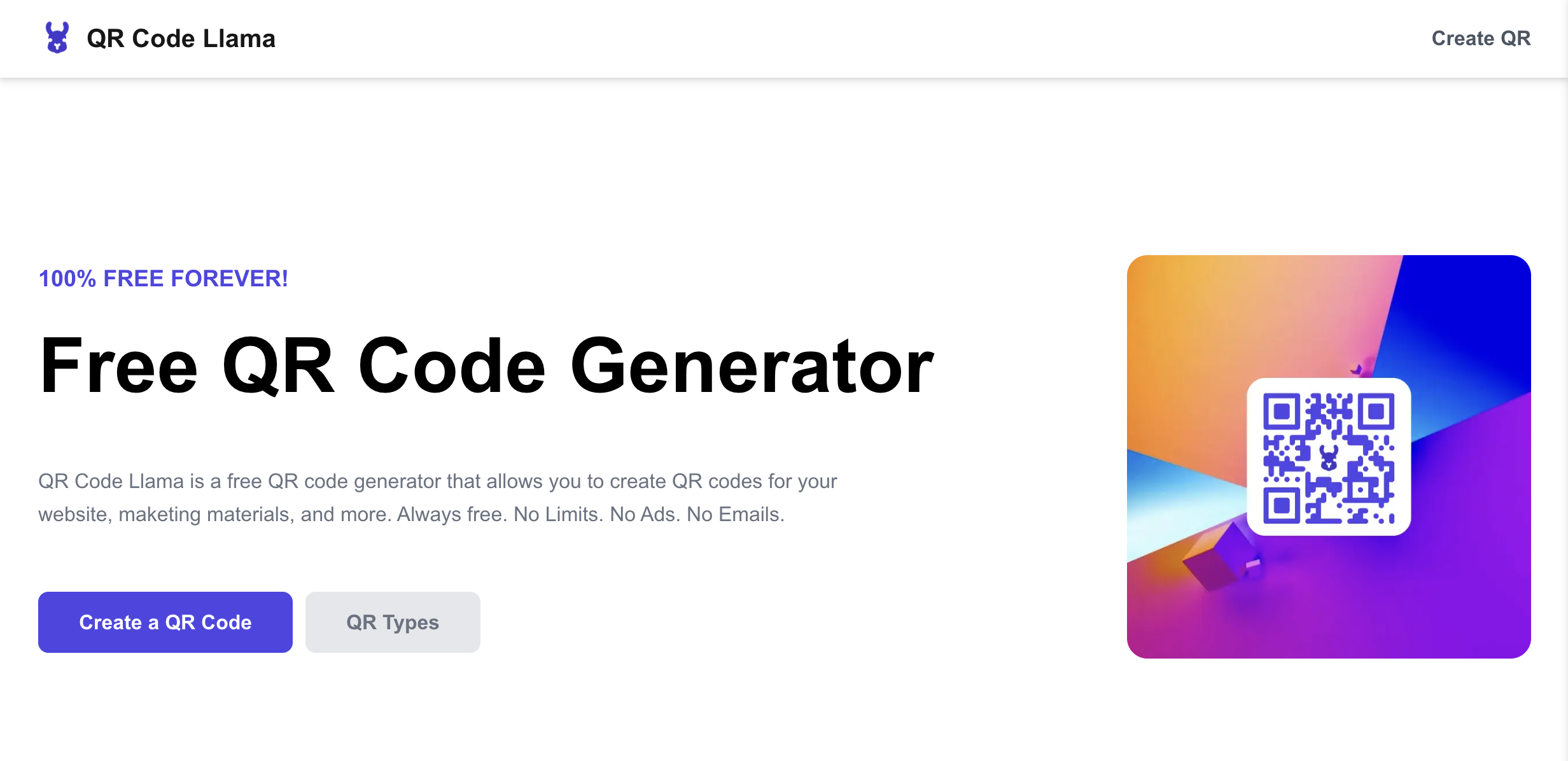 QR Code Llama - Free QR Code Generator